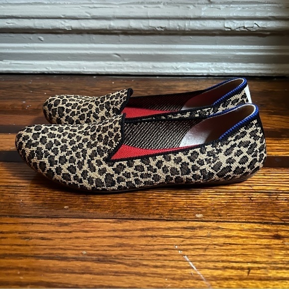 Rothy's Women's The Loafer Flats Slip-on Shoe Little Cat Leopard, size 7 - Picture 7 of 8